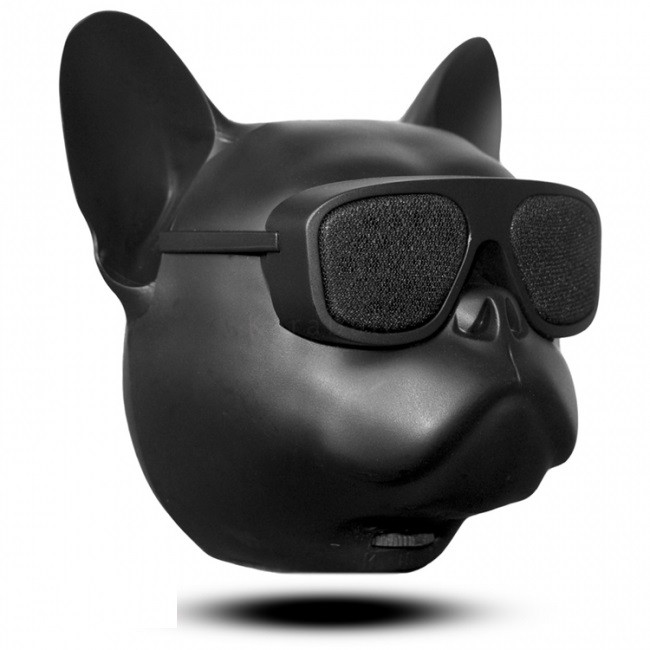 Loa Bluetooth hình đầu chó đeo kính