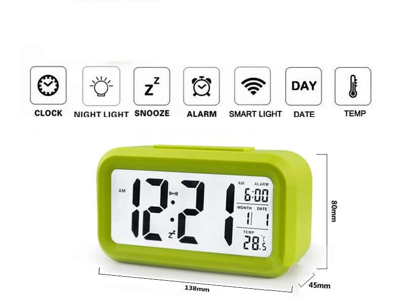 Đồng hồ báo thức hình Led