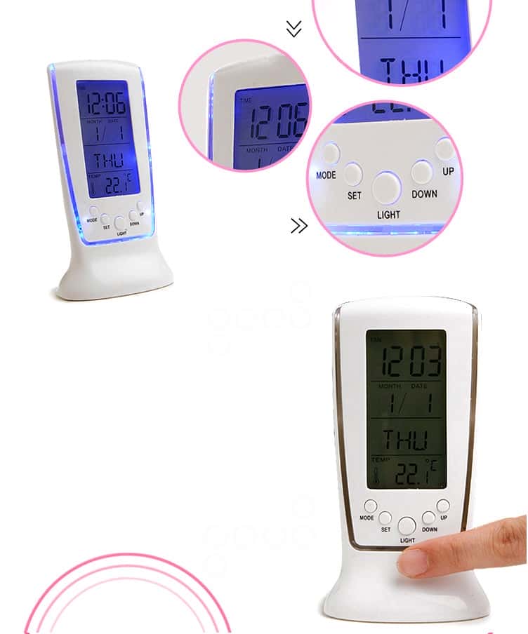 Đồng hồ để bàn nhiệt kế