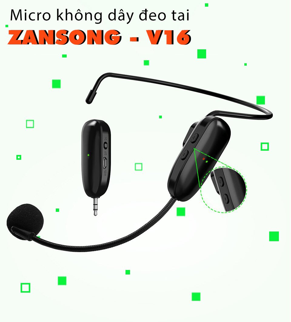 Micro Zansong V16 kết nối không dây phù hợp mọi thiết bị