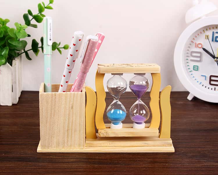 Đồng hồ cát đôi kèm hộp đựng bút 