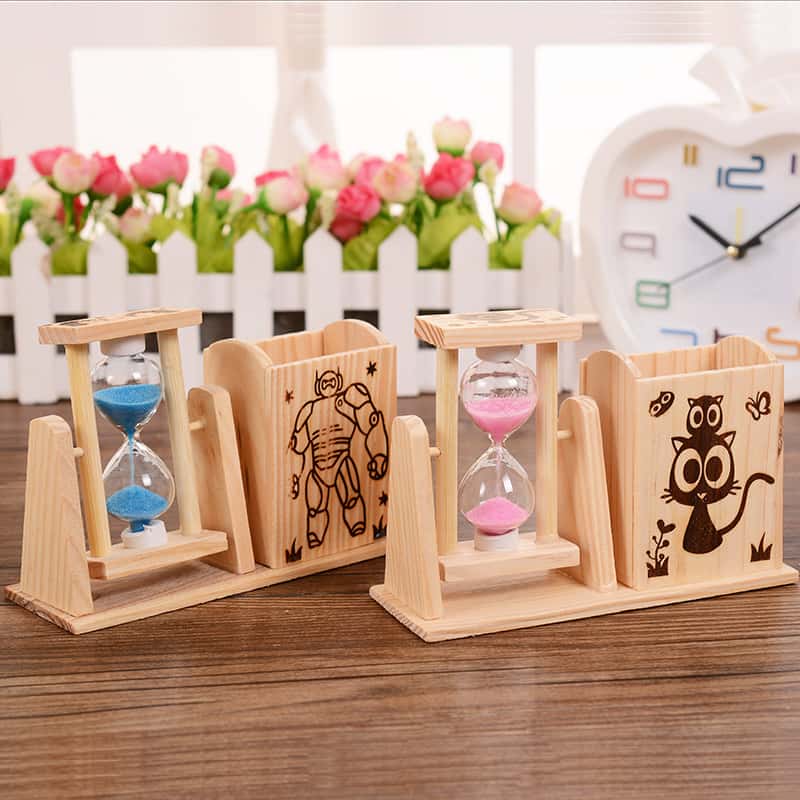 Đồng hồ cát kèm hộp đựng bút