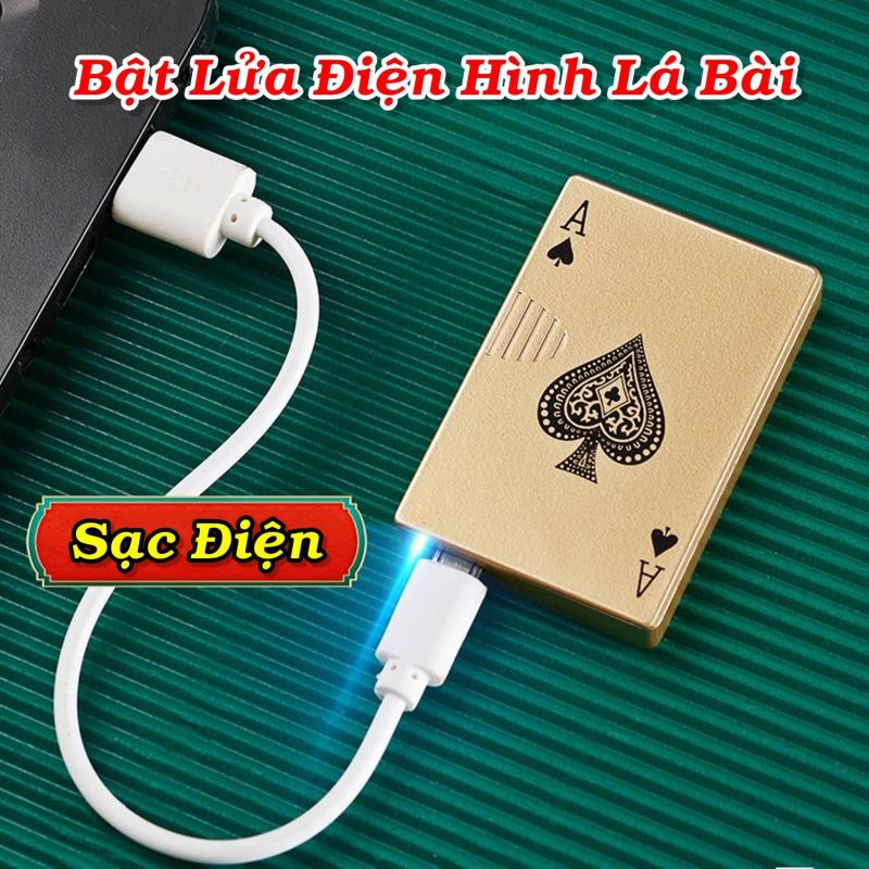 Bật lửa hình lá bài kim loại