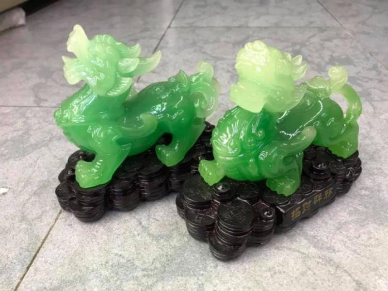 Combo 2 Tỳ Hưu màu xanh ngọc