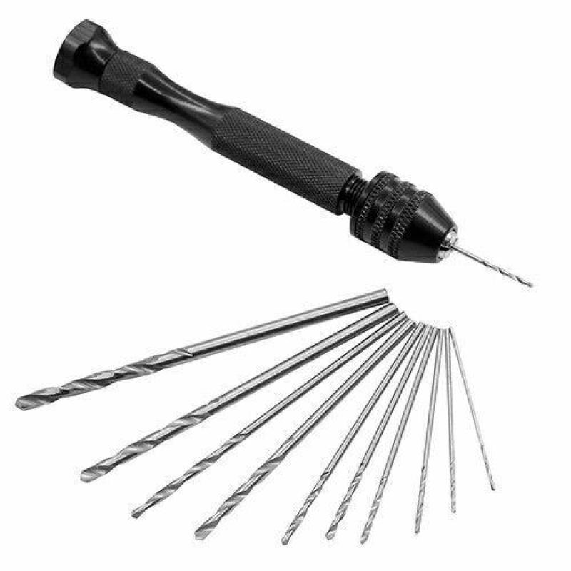 Bộ khoan cầm tay mini và 10 mũi khoan