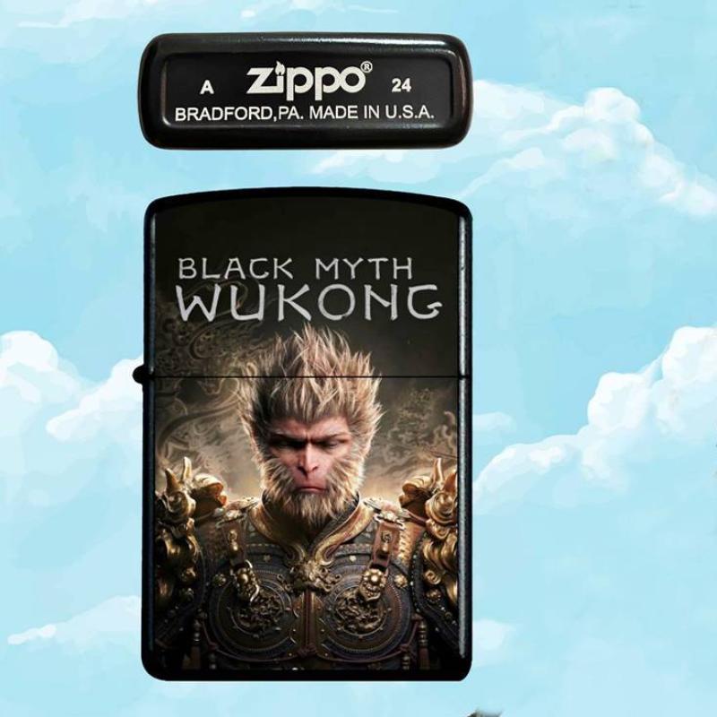 Bật lửa Zippo hình Wukong sơn tĩnh điện xài xăng