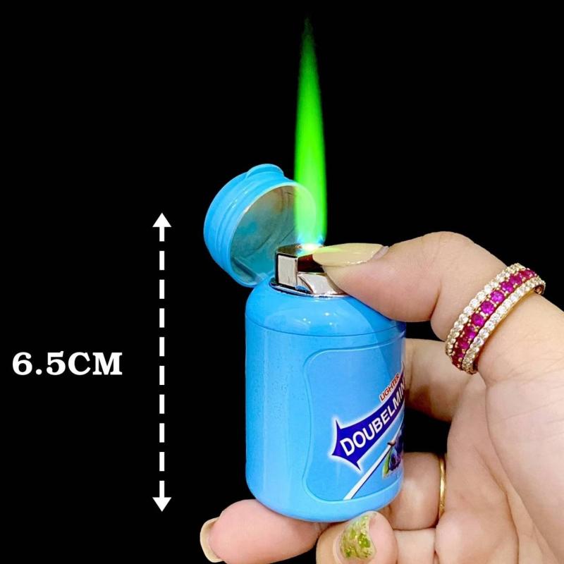 Bật lửa hình hũ kẹo singum Doublemint xài gas lửa khò