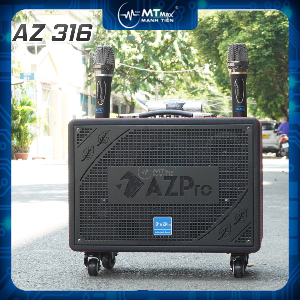 Loa karaoke AZPro AZ-316 kèm 2 micro không dây