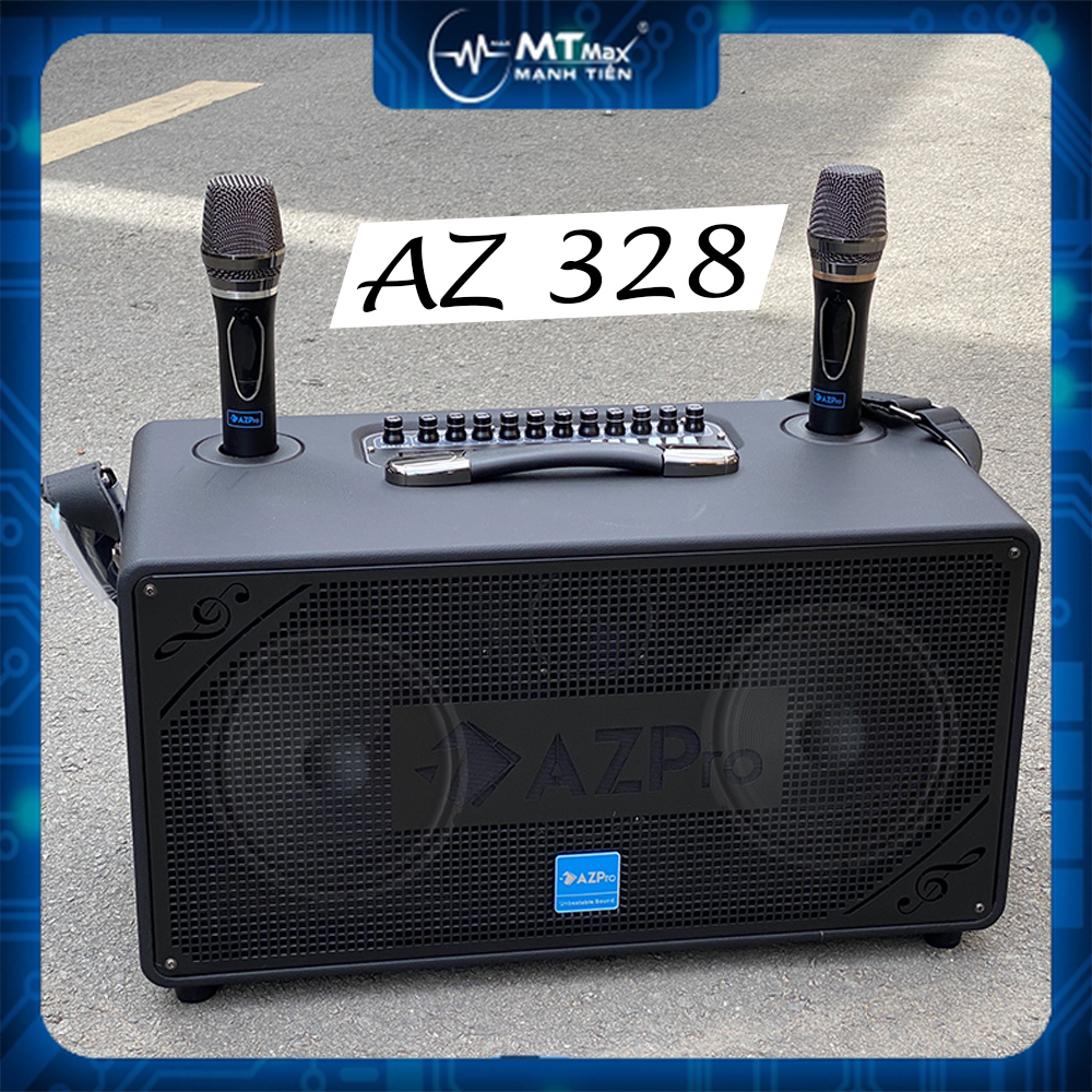 Loa karaoke AZPro AZ-328 bass đôi kèm 2 micro