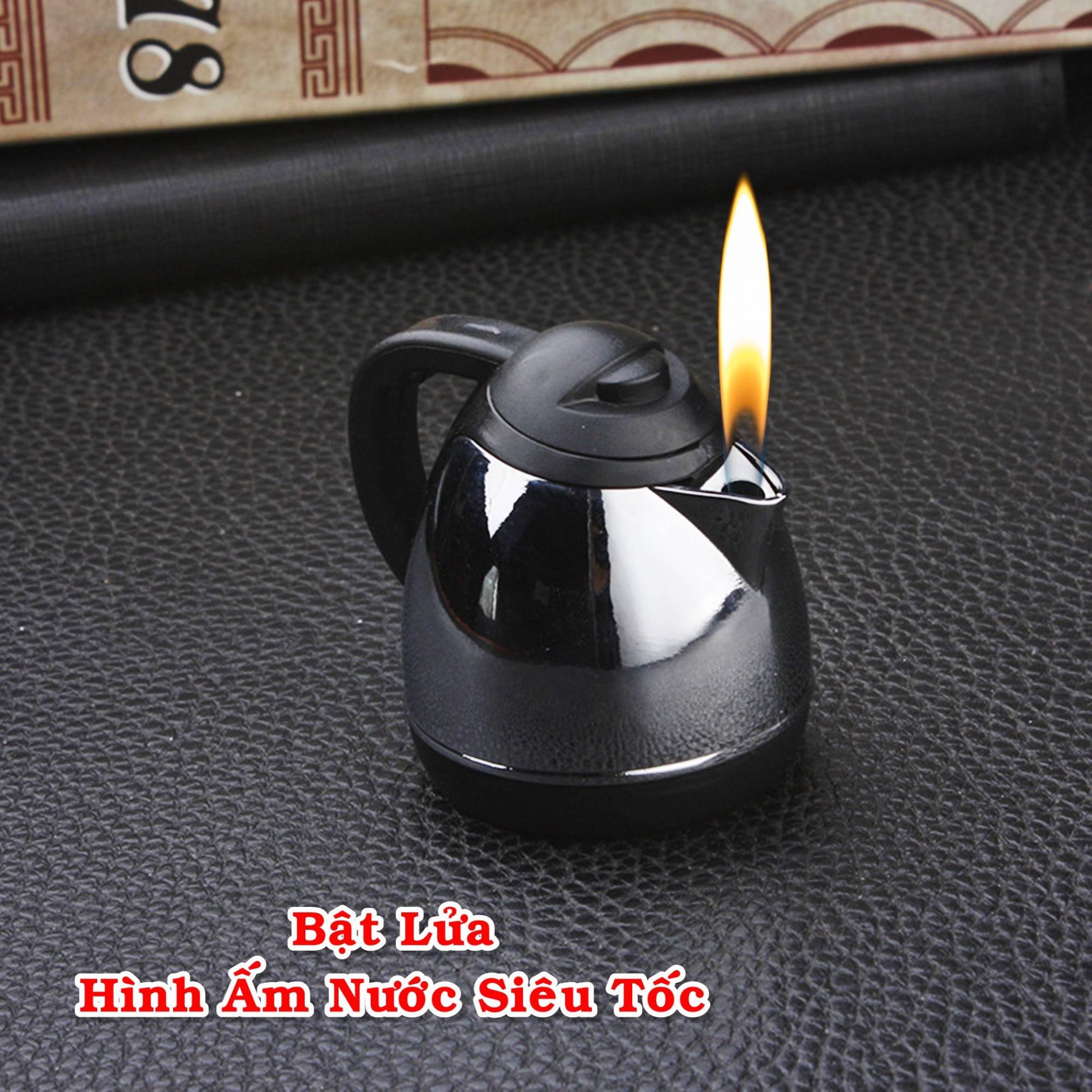 Bật lửa hình ấm nước siêu tốc - bình đun siêu tốc - xài gas