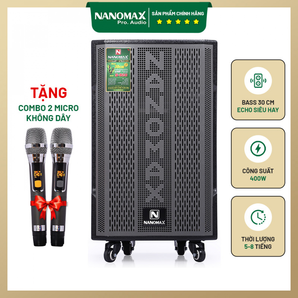 Loa karaoke Nanomax S-820 Bass 30cm