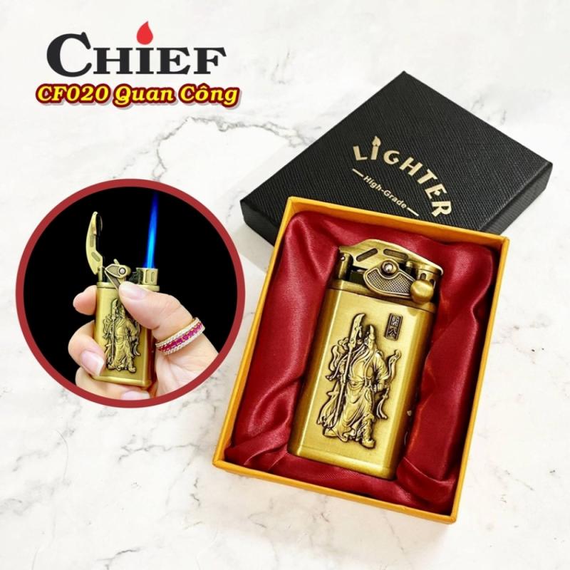 Bật lửa CHIEF CF020 hình Quan Công (có hộp) - dùng gas