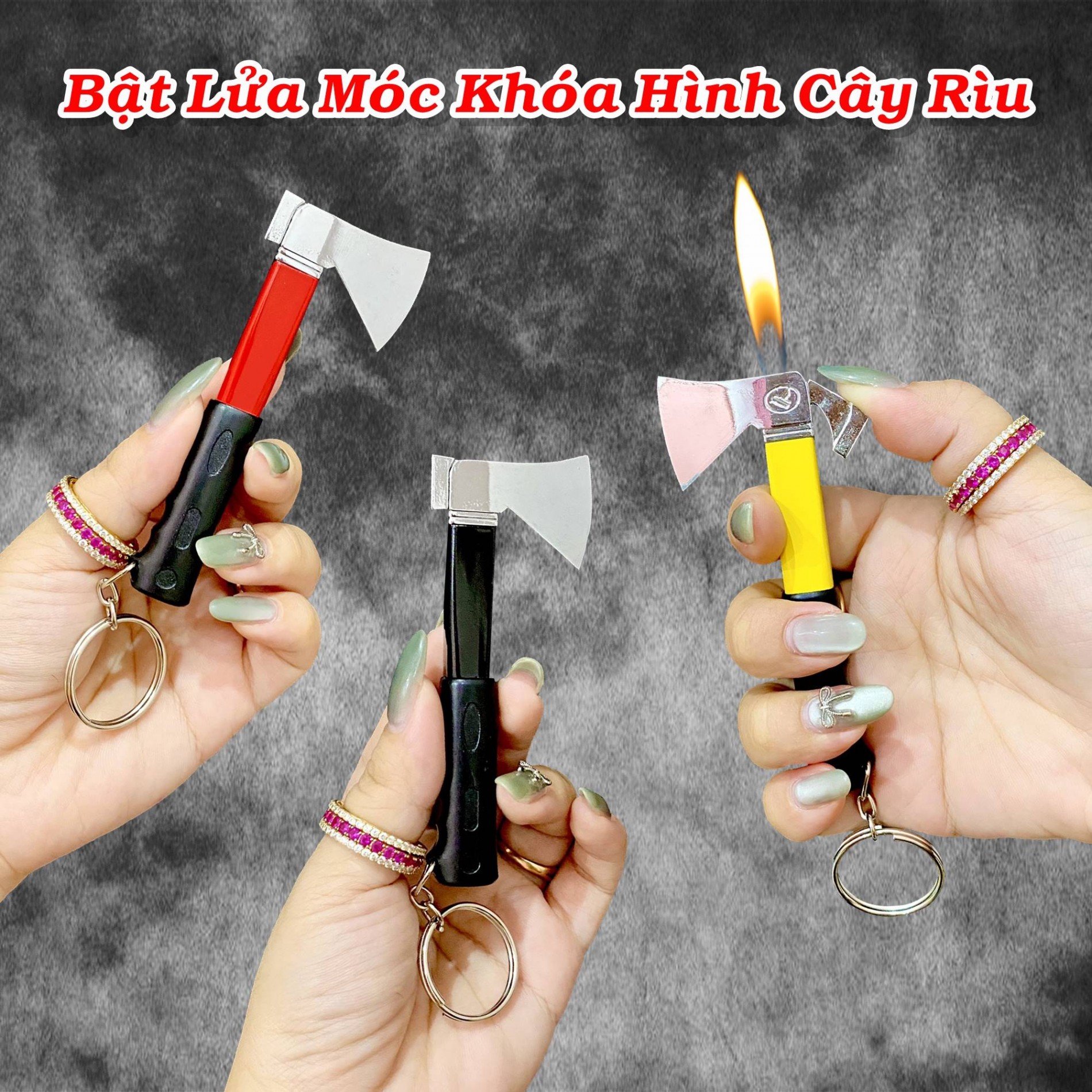 Bật lửa hình cây rìu kim loại - xài gas