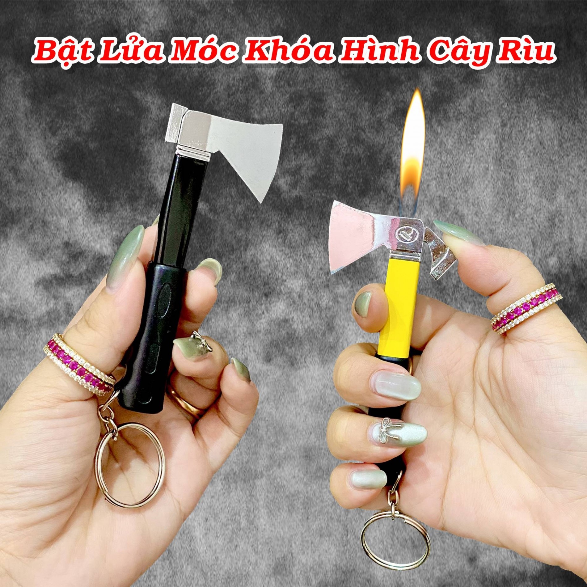 Bật lửa hình cây rìu kim loại - xài gas