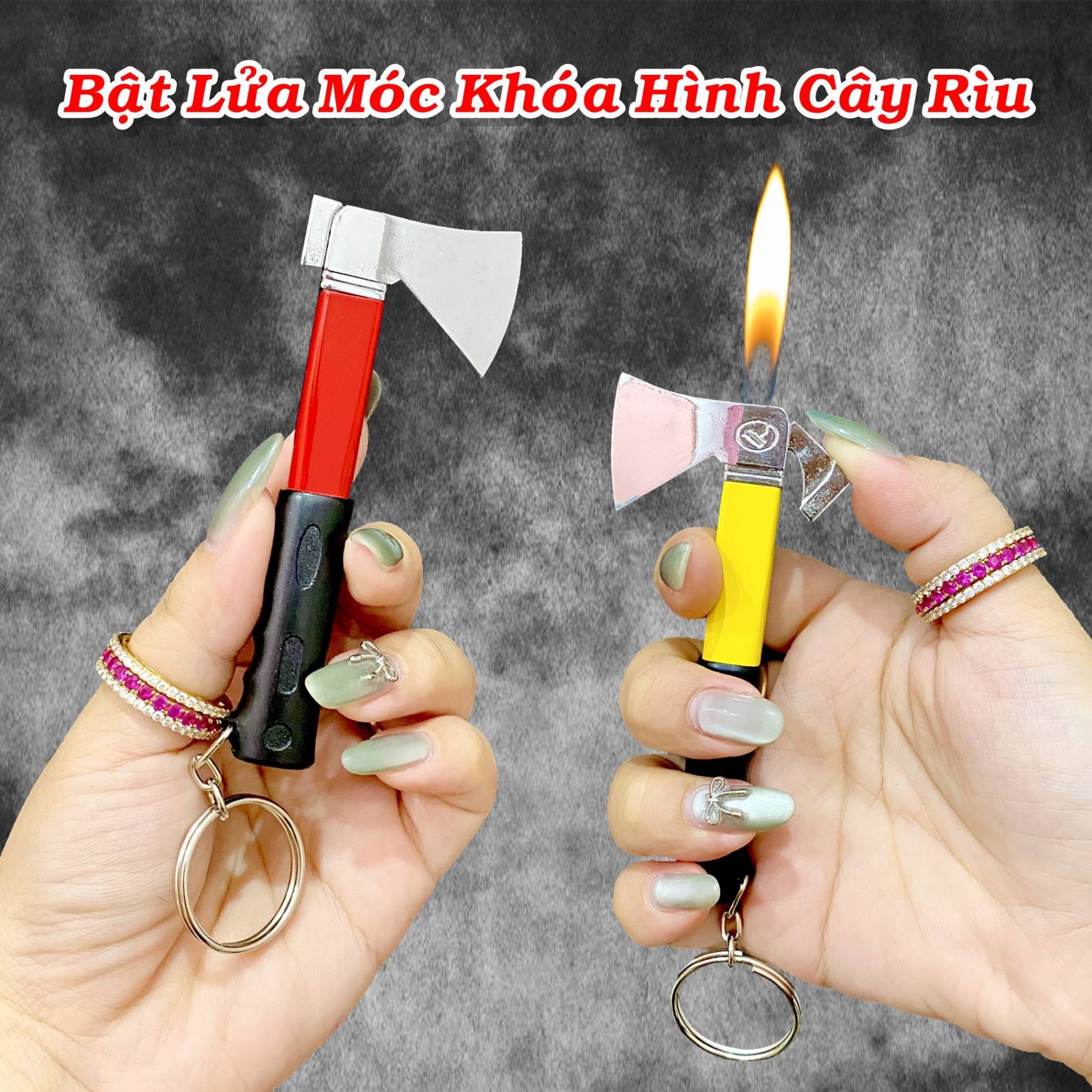 Bật lửa hình cây rìu kim loại - xài gas