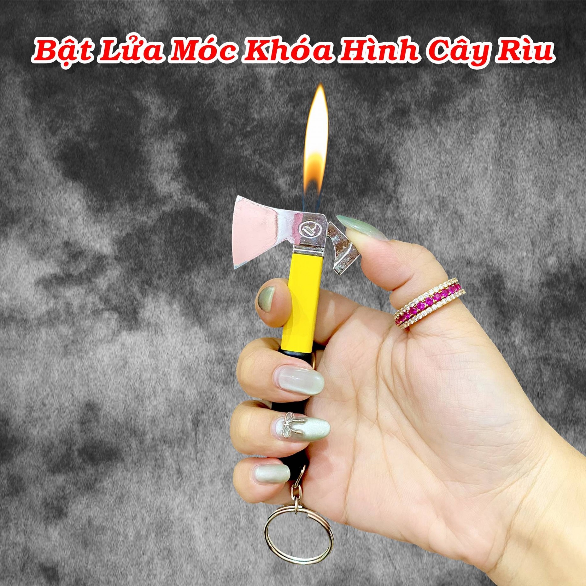 Bật lửa hình cây rìu kim loại - xài gas