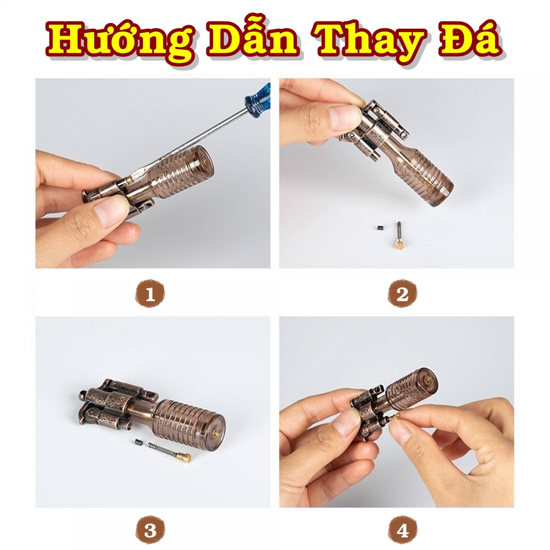 Bật lửa hình chai rượu gas lộ thiên dùng đá lửa