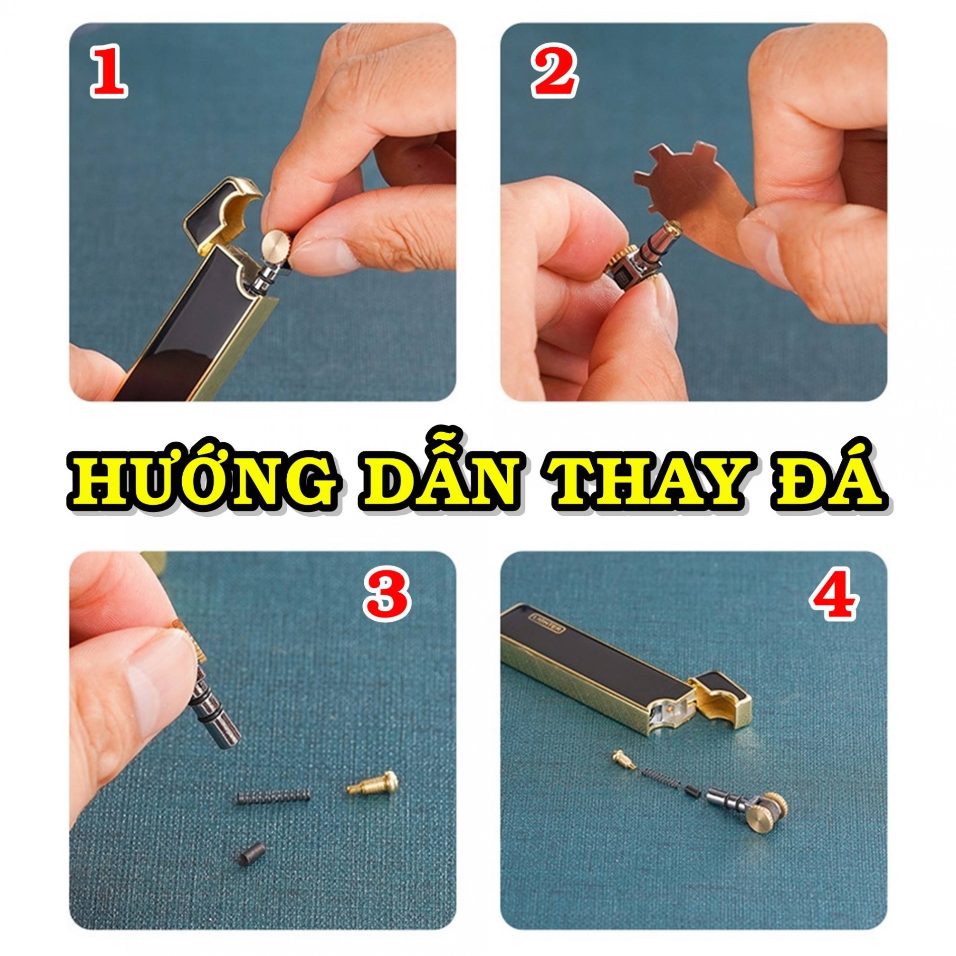 Bật lửa Honest mỏng dài sơn mài phủ bóng hình rồng gas đá