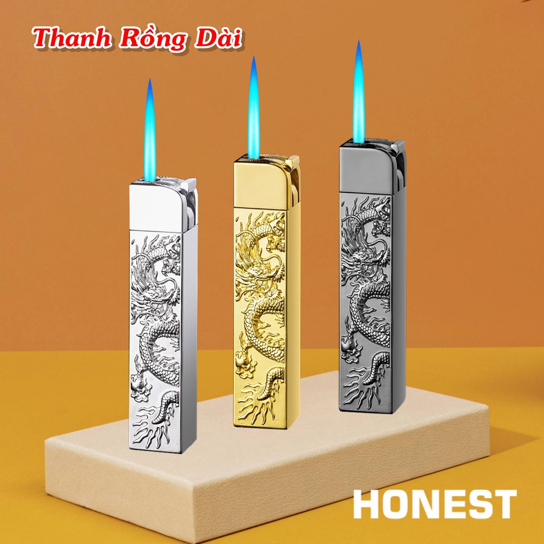 Bật lửa khè Honest hình thanh rồng dài dùng gas