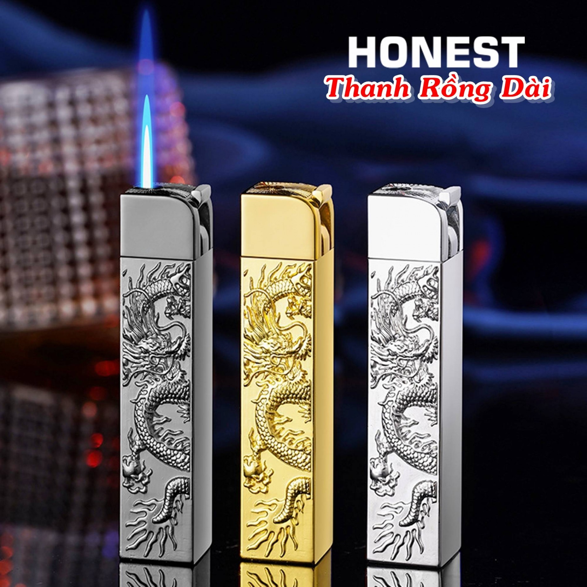 Bật lửa khè Honest hình thanh rồng dài dùng gas