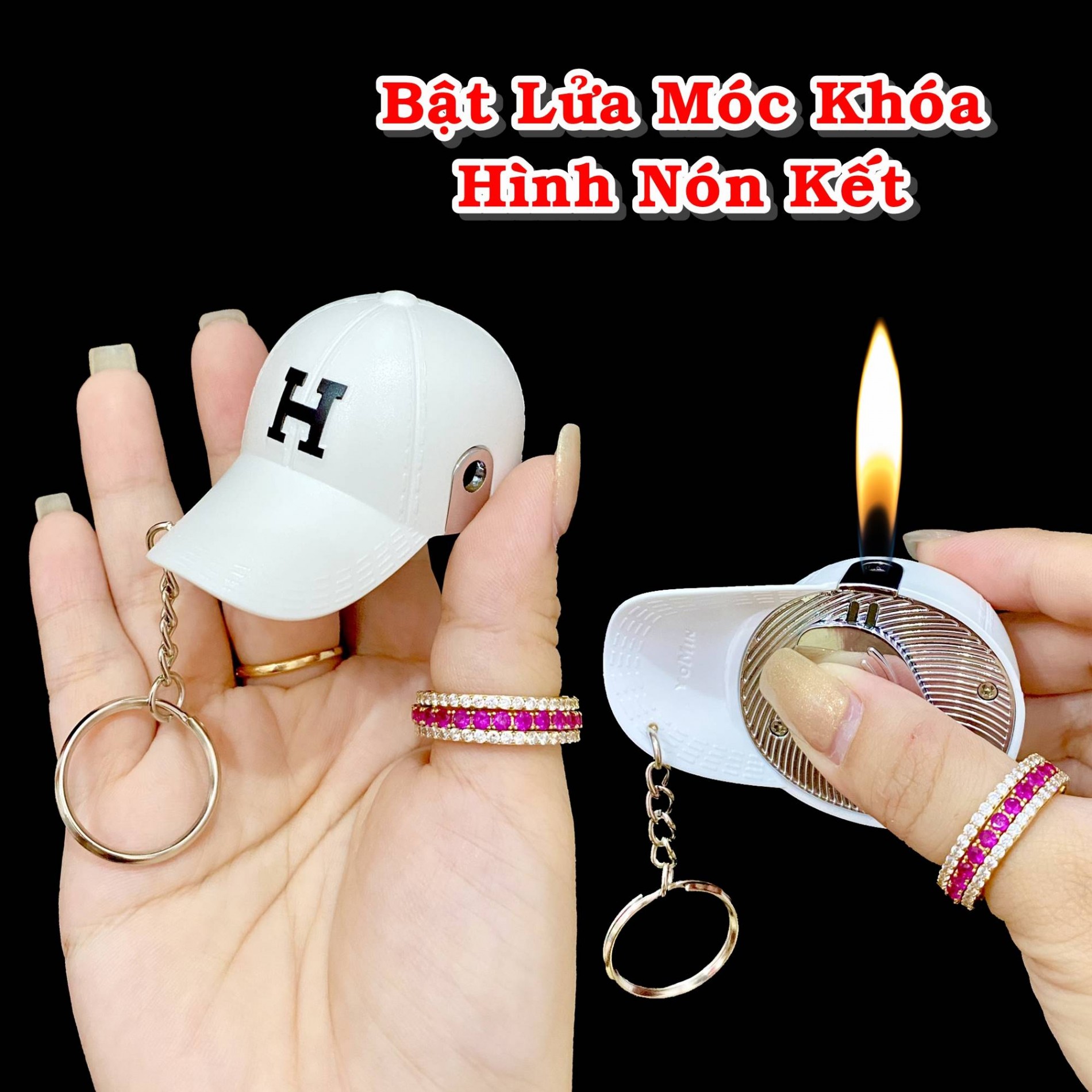 Bật lửa hình nón lưỡi trai - (xài gas)