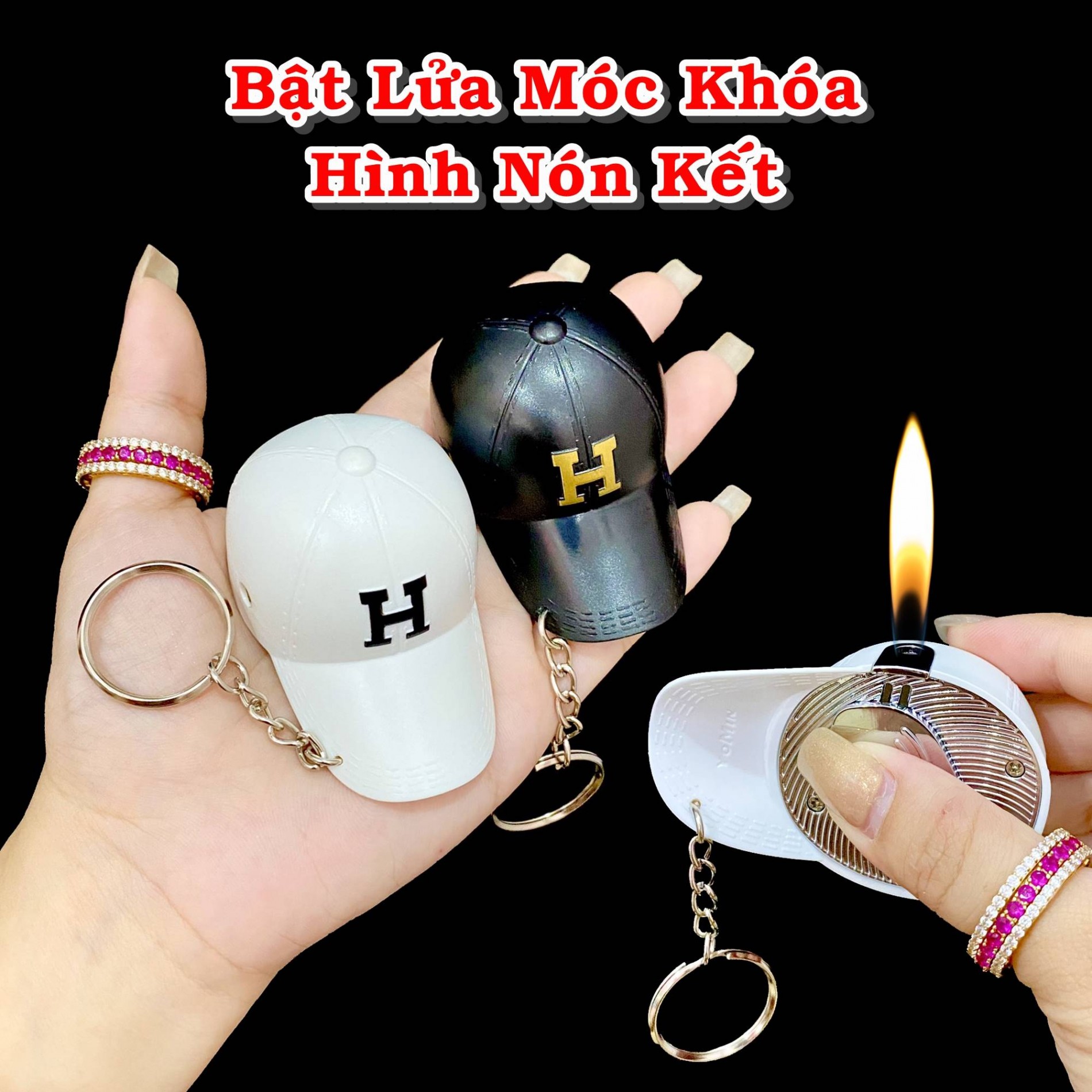 Bật lửa hình nón lưỡi trai - (xài gas)