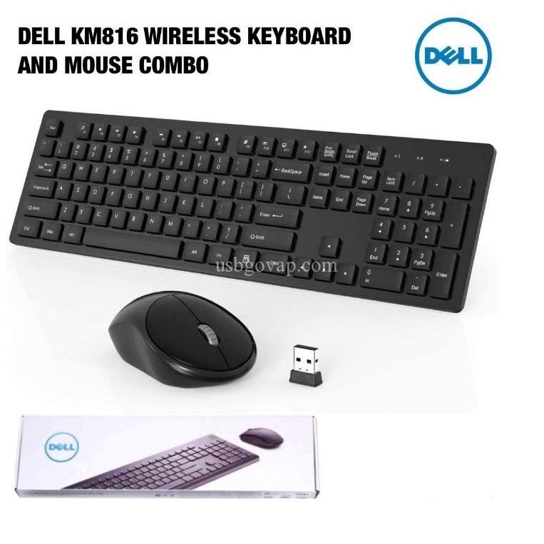 Combo bàn phím chuột không dây Dell KM-816