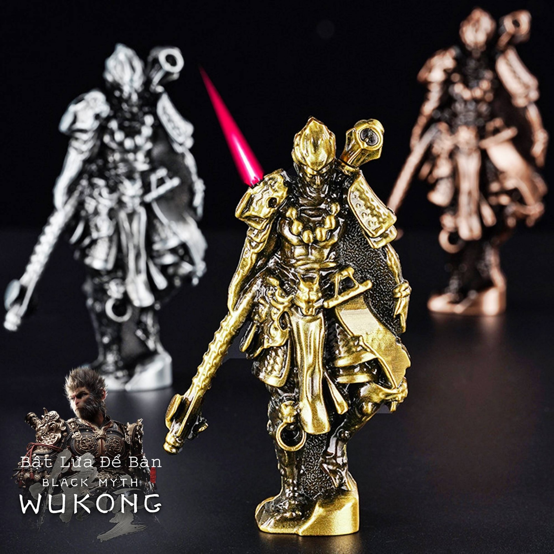 Bật lửa khè hình Wukong bật lửa để bàn xài gas