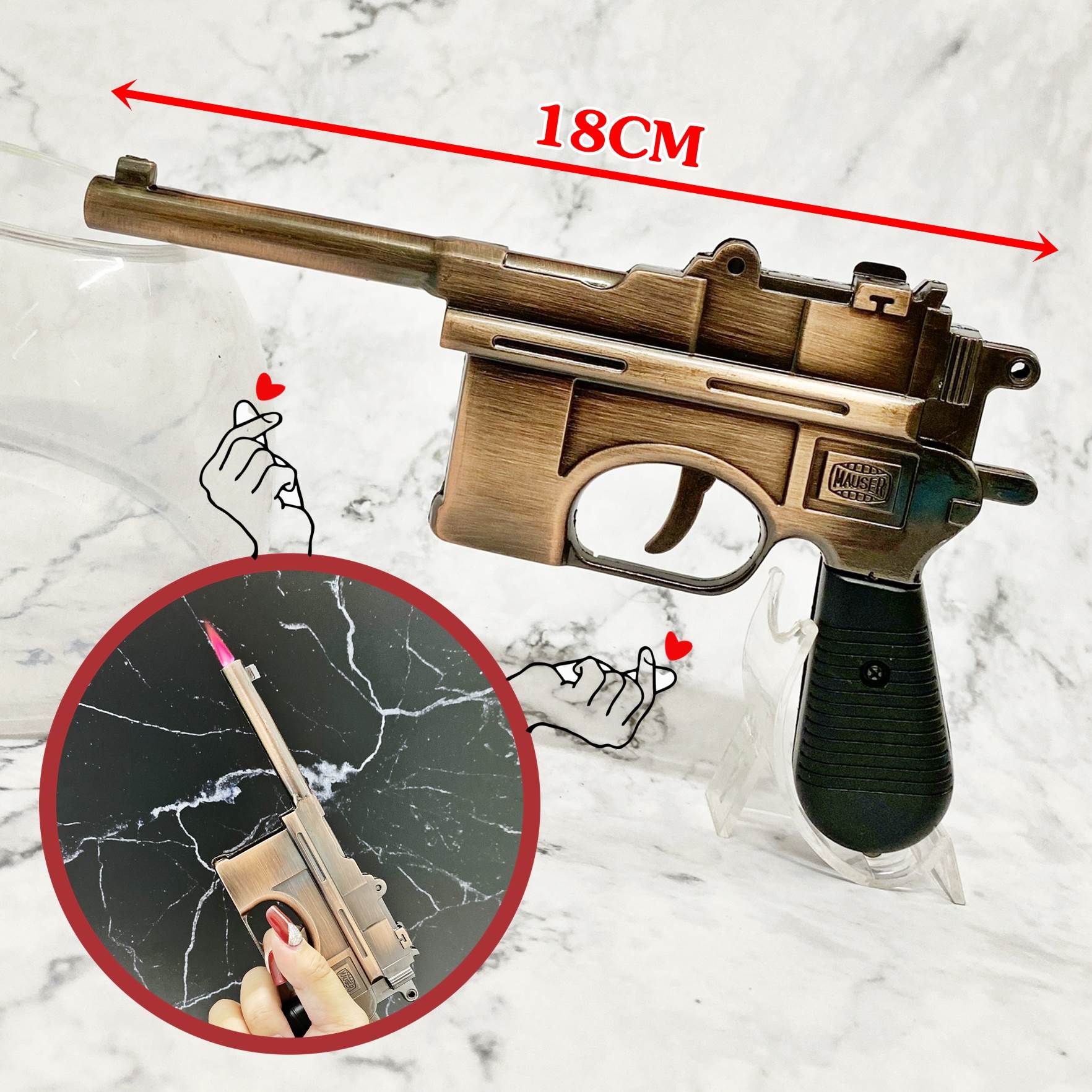 Bật lửa hình súng Mauser mini 18cm