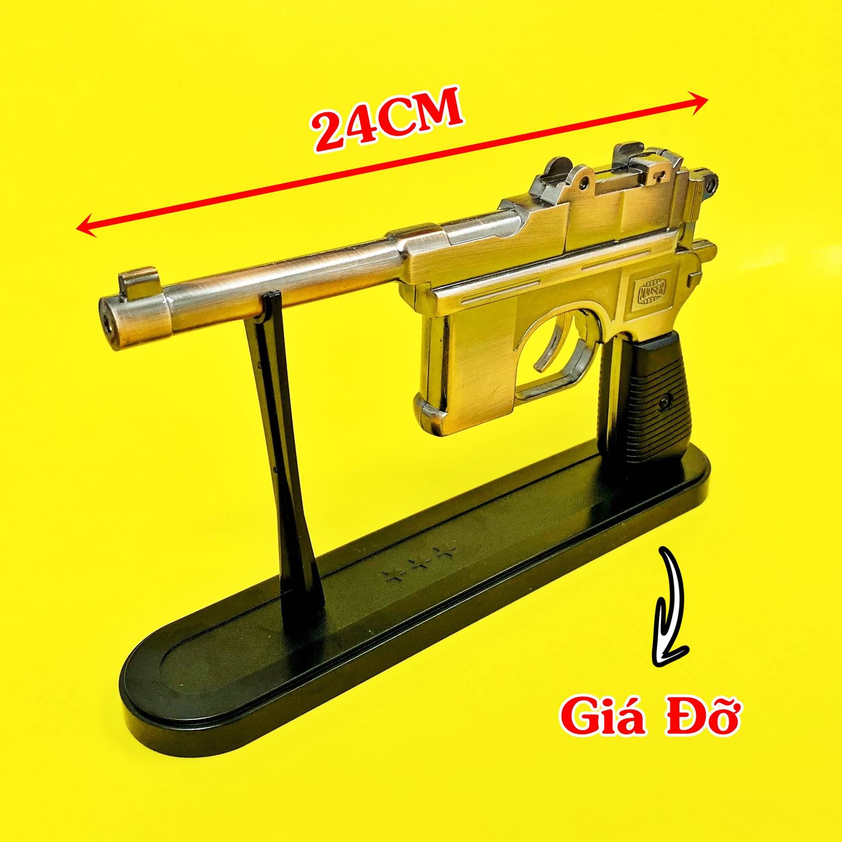 Bật lửa hình súng Mauser size 24cm có giá đỡ