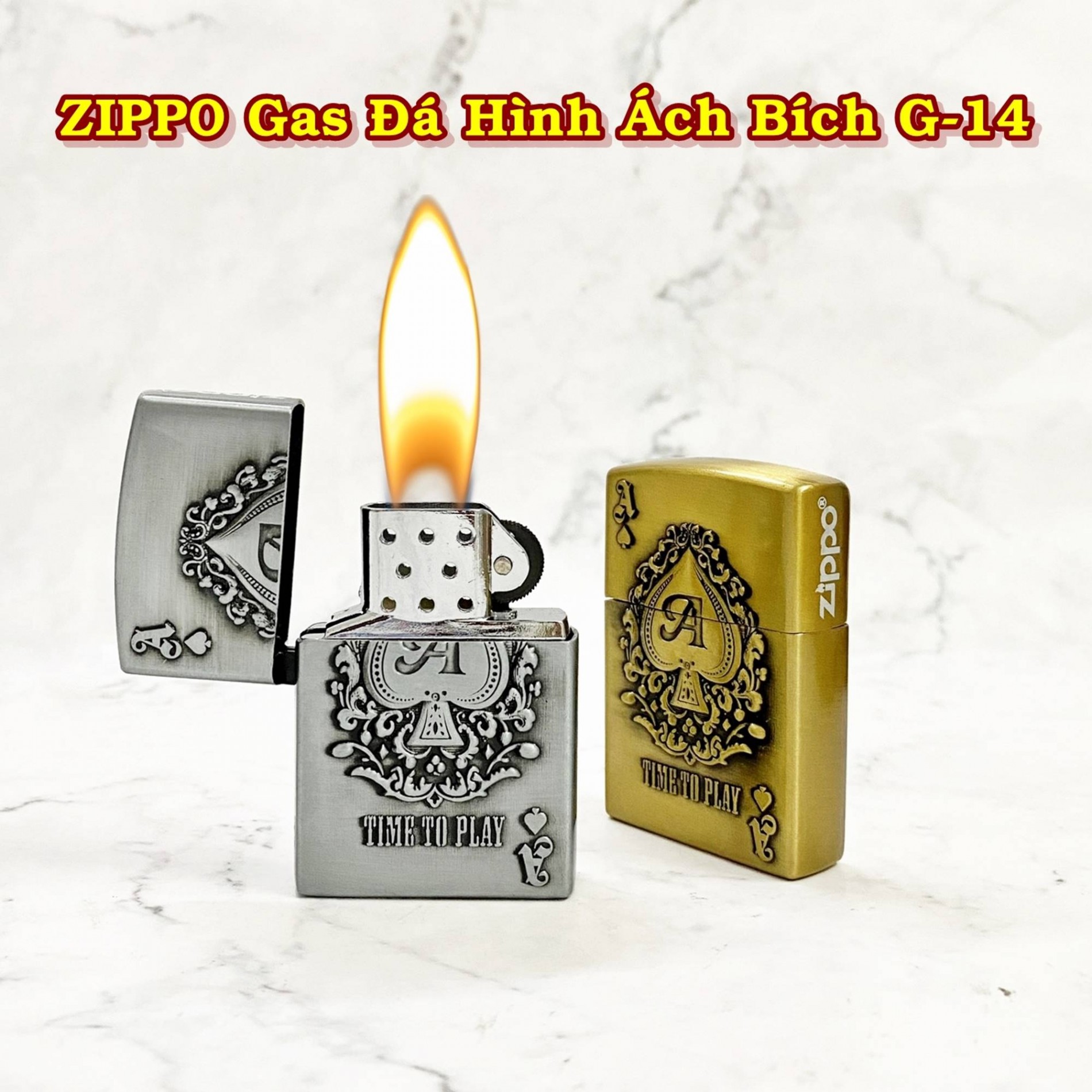 Bật lửa Zippo hình ách bích G-14 - xài gas