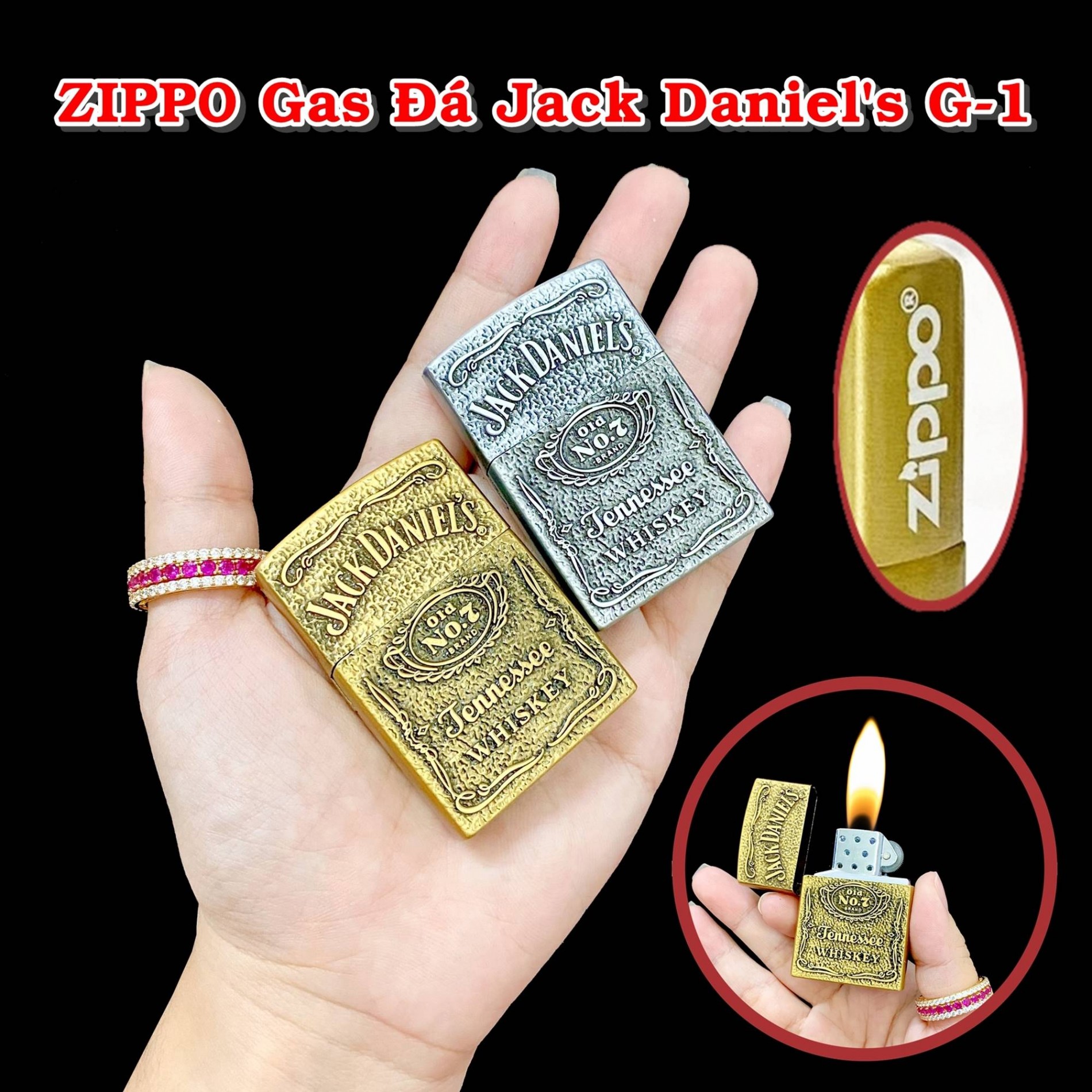 Bật lửa Zippo hình Jack Daniel's - xài gas