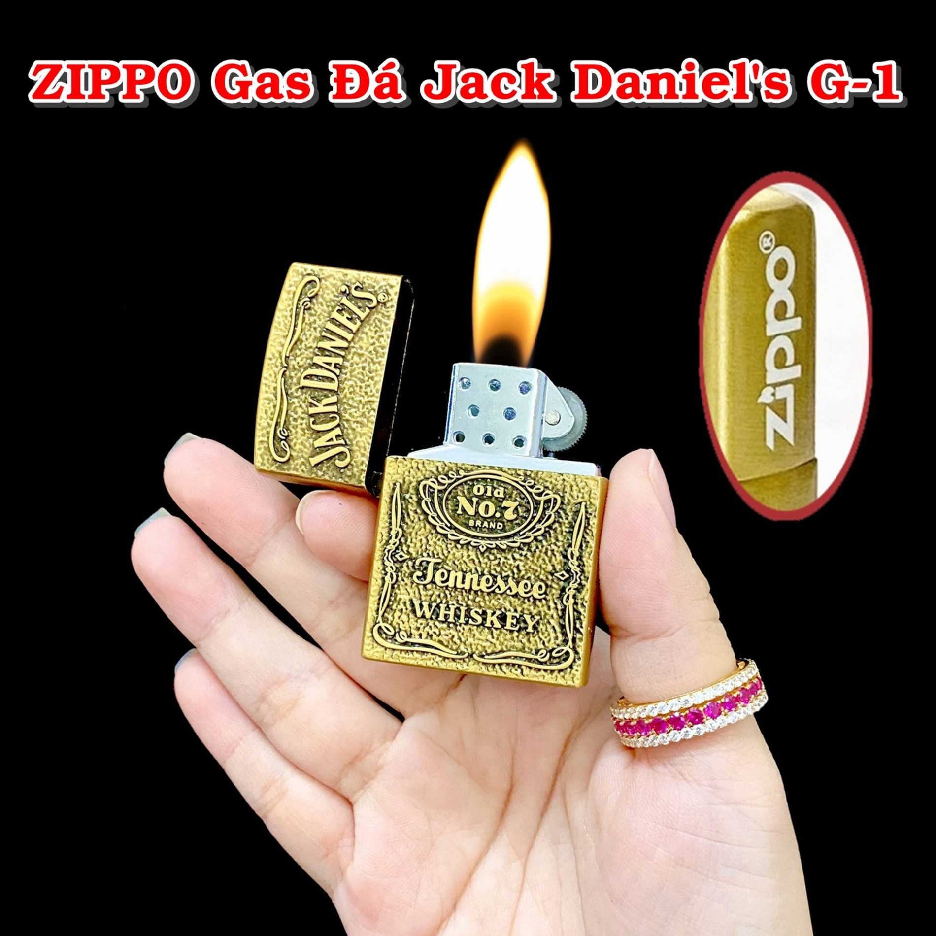 Bật lửa Zippo hình Jack Daniel's - xài gas