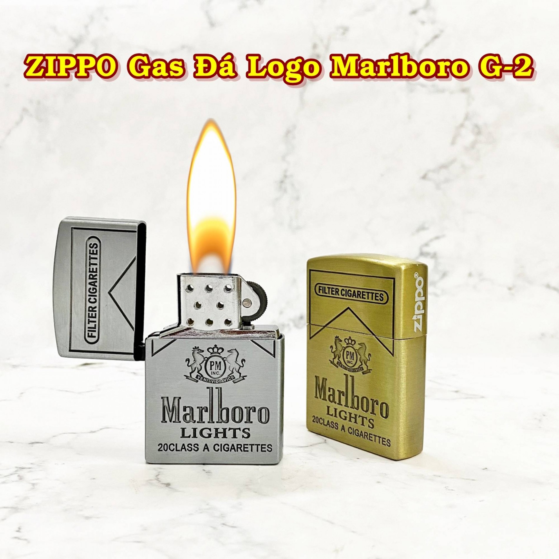 Bật lửa Zippo logo Marlboro - xài gas