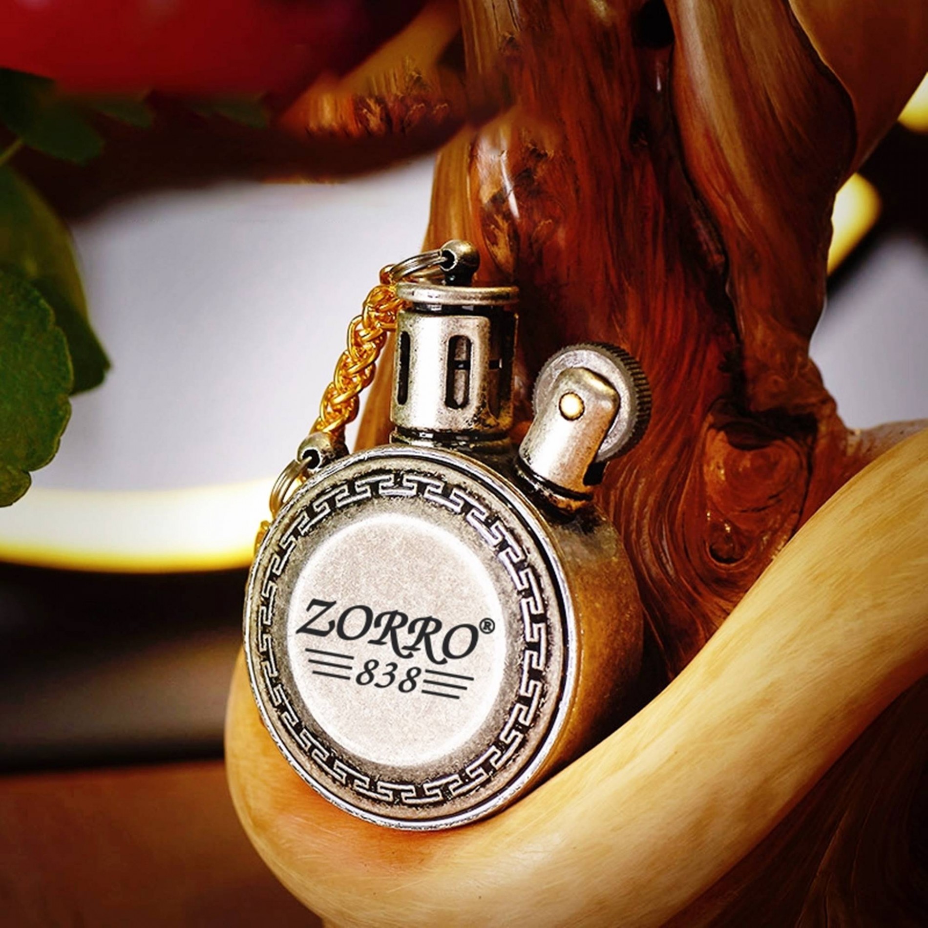 Bật lửa Zorro Z838 kiểu quả quýt xăng đá cổ