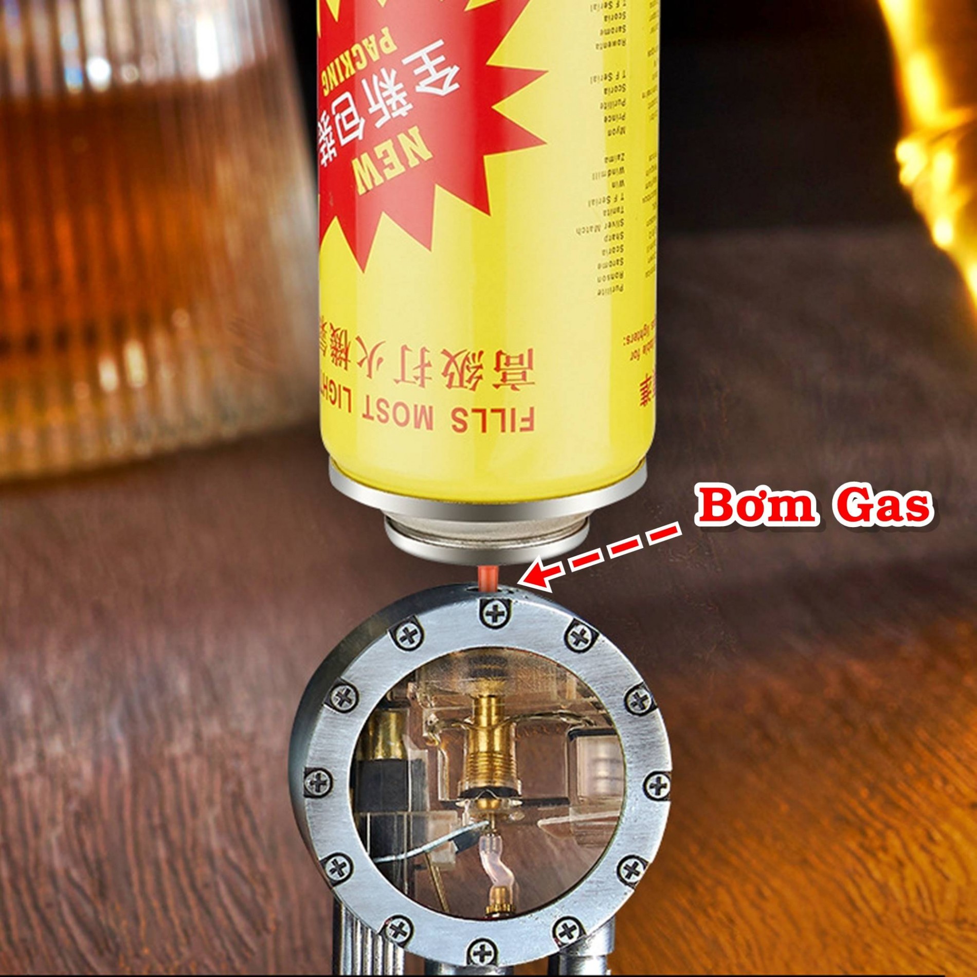 Bật lửa khè gas lộ thiên zorro z882 (có đèn nhấp nháy) - (xài gas)